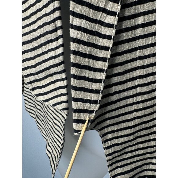 Ann Taylor Loft Striped Open Front Linen Jacket SZ 2 Career Office Collar - Picture 11 of 11